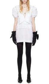 White V Neck Mini Dress