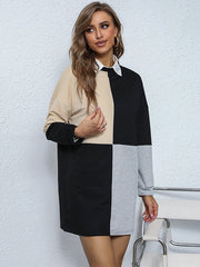 Langarm-Sweatshirt mit Farbblockdesign