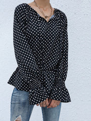 Camisa de lunares de corte entallado