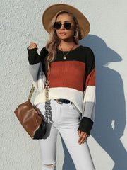 Knitted Crew Neck Sweater
