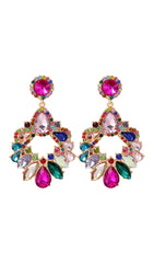 COLORFUL Crystal Chandelier Drop Earrings
