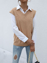 Chaleco de punto torcido de color sólido