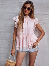 Ruffle Solid Color Shirt