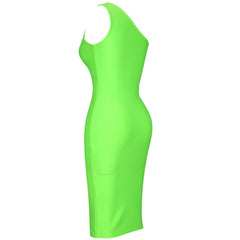 Vestido asimétrico de un solo hombro, sin mangas y con vendaje por encima de la rodilla PF19109