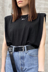 Camiseta básica negra lisa