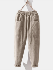 Elastic Waist Trousers Look Thin Trousers