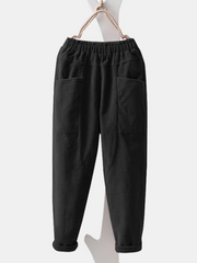 Elastic Waist Trousers Look Thin Trousers