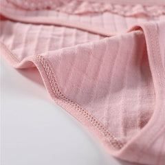 4Pack Rib Lace Trim Panty Set