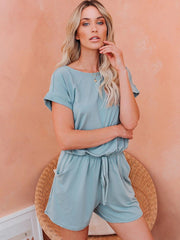 Einfarbige, lockere Damenkleidung