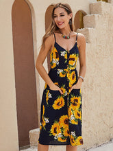Kleid mit Sonnenblumen-Print