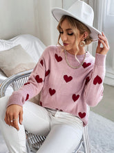 College Style Sweet Heart Sweater
