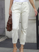 Stretch-Crop-Jeans mit mittlerer Leibhöhe