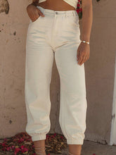 Stretch-Crop-Jeans mit mittlerer Leibhöhe