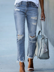 Slim-fit High Stretch Trousers with Small Feet