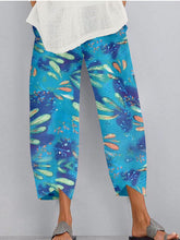 Printed Elastic Waist Pocket Trousers