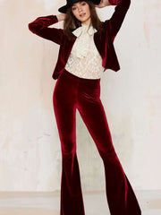 Pantalones de terciopelo dorado vintage