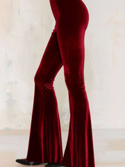 Pantalones de terciopelo dorado vintage