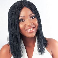 Women's braid short straight hair wigs