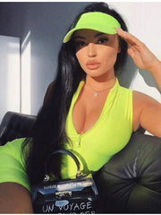 Mono fluorescente sin mangas para discoteca