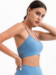 Sujetador deportivo transpirable y ajustable con tirantes