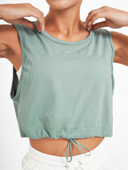 Camiseta de fitness con cintura ajustable