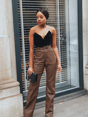 Pantalones de PU para moto de ocio