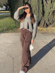 Lässige Basic-Jeans mit lockerer Passform und mittlerer Taille