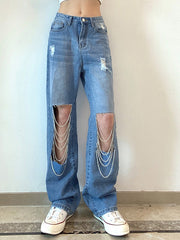 Freizeithose mit schmalen Trägern