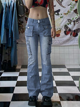 Weiße Shrink-Jeans mit Farbverlauf
