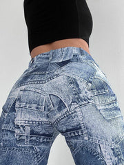 Ausgestellte Hose mit geradem Bein