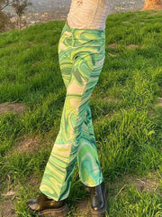 Gerade geschnittene Hose mit Persönlichkeitsmuster