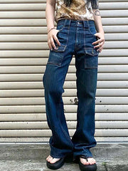 Lockere Wischhose mit geradem Bein