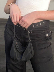 Hebilla de bolso escolar con bolsillo para cinturón informal