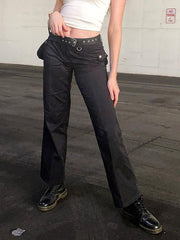 Hebilla de bolso escolar con bolsillo para cinturón informal