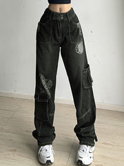 Pantalones anchos y sueltos de cintura alta