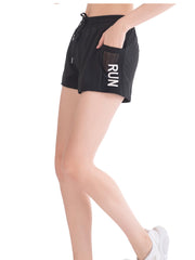 Shorts de cintura alta de secado rápido y antideslumbrantes RUN