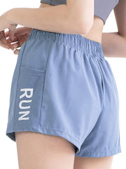 Shorts de cintura alta de secado rápido y antideslumbrantes RUN