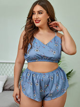 Conjunto de pijama sexy con estampado lindo y femenino