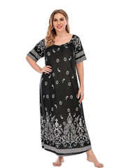 Retro Nation Print Blumen Plus Kleider