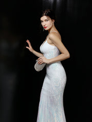 Vestido largo de fiesta de noche en color de ensueño