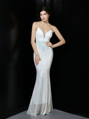 Vestido largo de fiesta de noche en color de ensueño