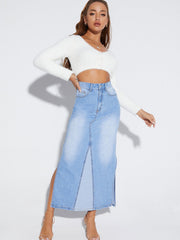 Jeansrock in A-Linie