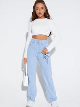 Skinny Flared Denim Trousers