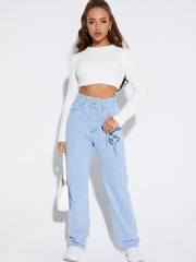 Skinny Flared Denim Trousers