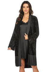 Nachthemd mit Spitzen-Kontrastnähten