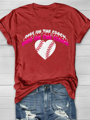 Kurzärmliges T-Shirt mit Baseball-Vintage-Print