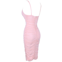 Ärmelloses, figurbetontes Kleid mit Riemchendesign und Cut-Outs über dem Knie HI1071