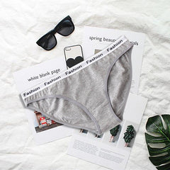 5pack Rib Letter Tape Panty Set