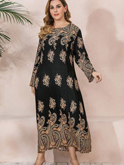 Vestidos elegantes sueltos de manga larga tallas grandes