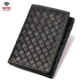 Anti-degaussing men's RFID anti-theft brush head layer cowhide wallet